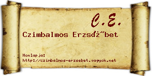 Czimbalmos Erzsébet névjegykártya