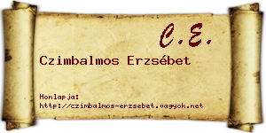 Czimbalmos Erzsébet névjegykártya
