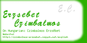 erzsebet czimbalmos business card