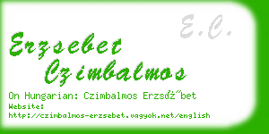 erzsebet czimbalmos business card